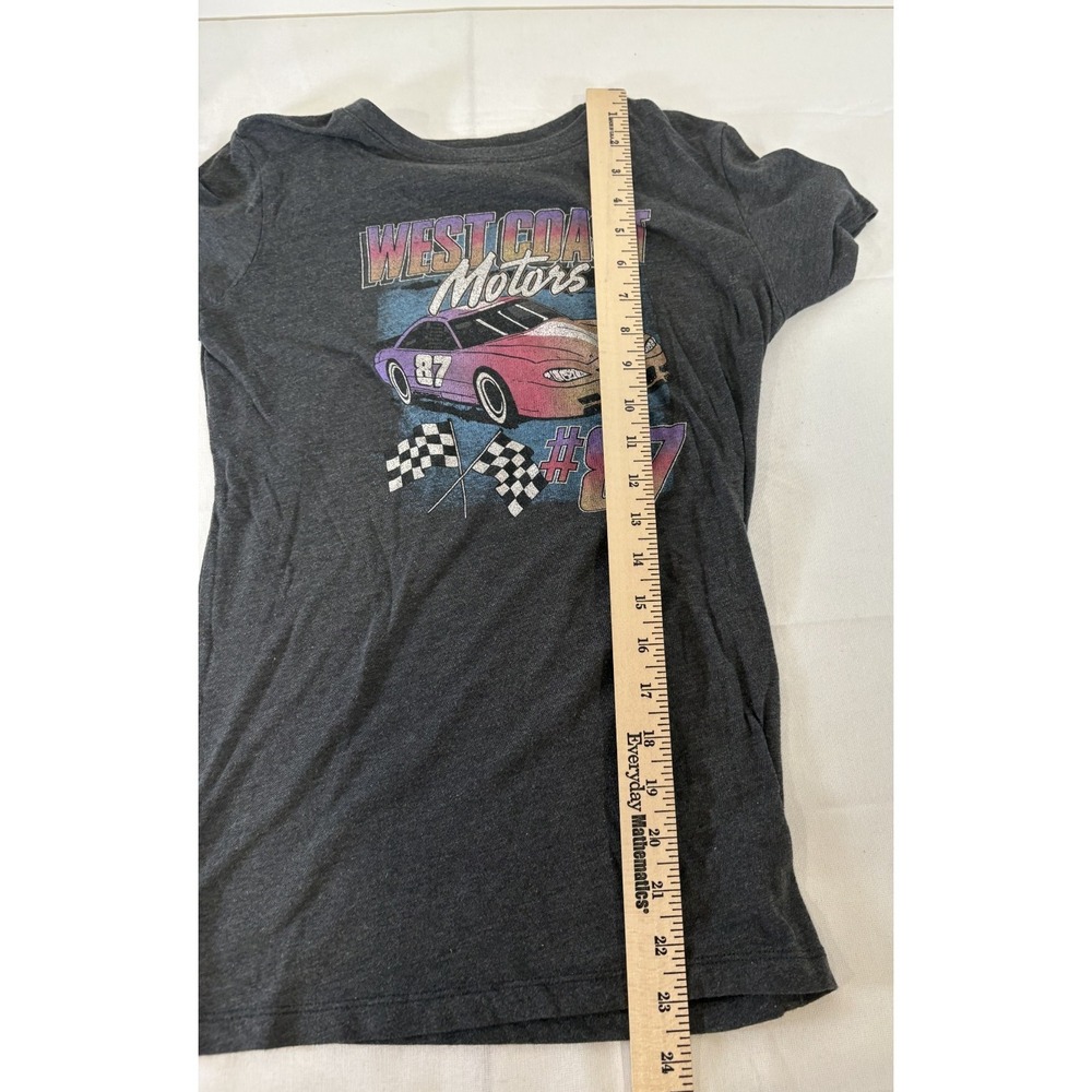 West Coast Motors #87 Dark Grey Black Racing Graphic T Shirt Aeropostale Small S - Picture 7 of 7